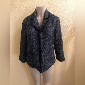 Cupcakes and Cashmere Gregory black and white tweed blazer size S